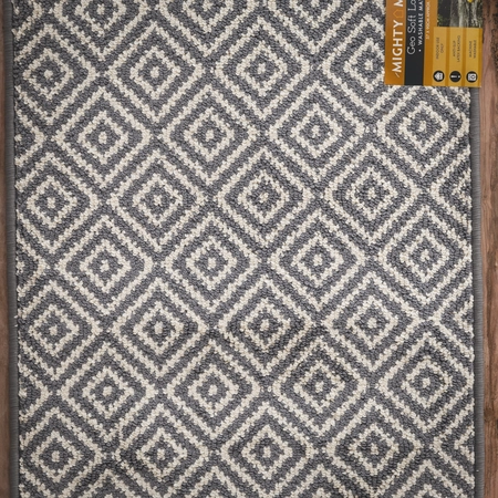 Geo Soft Loop Grey & White Mat - 90cm x 57cm - image 2