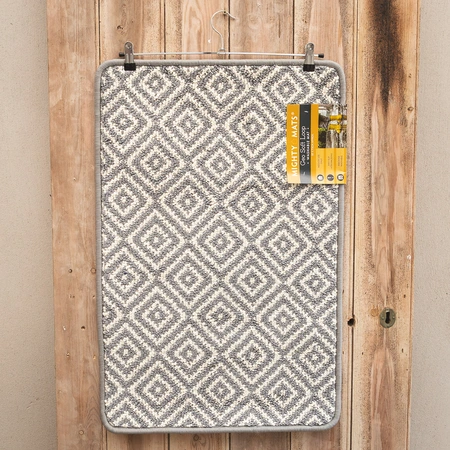 Geo Soft Loop Mat - Light Grey & White - image 1