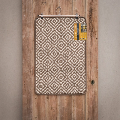 Geo Soft Loop Natural & White Mat - 75cm x 50cm