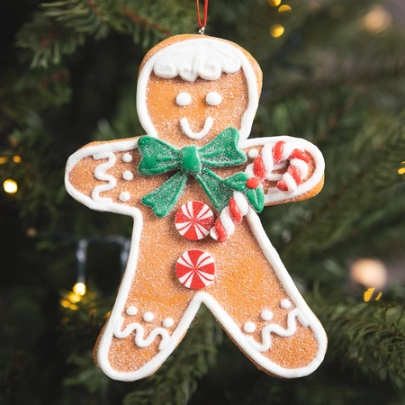Gingerbread Man Hanger Decoration - 14cm