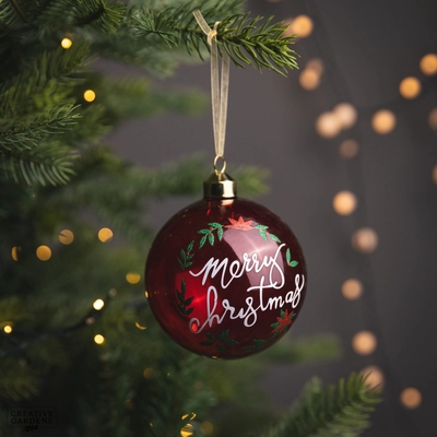 Glass Cecilia Bauble 10Cm