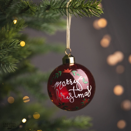 Glass Cecilia Bauble 8Cm