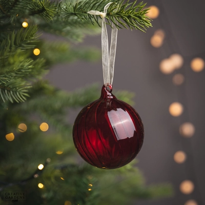 Glass Faith Bauble 8Cm