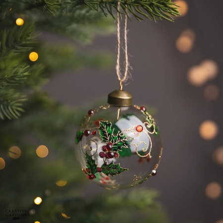 Glass Margo Bauble 8Cm