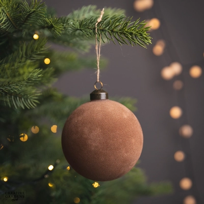 Glass Velvet Bauble 10Cm