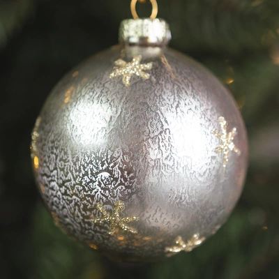 Gold Glass Ball-Mercury Effect Decoration - 8cm