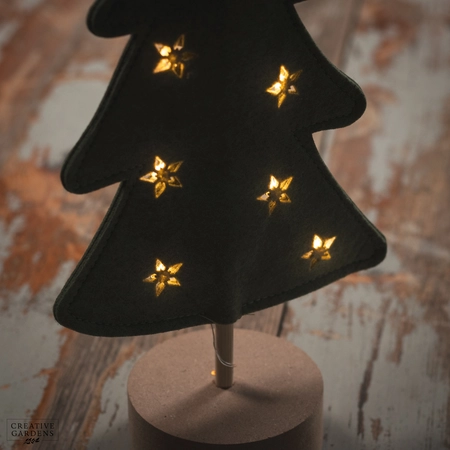 Green Micro LED Felt Tree 35cm - image 3