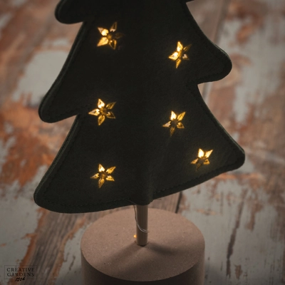 Green Micro LED Felt Tree 35cm - image 3