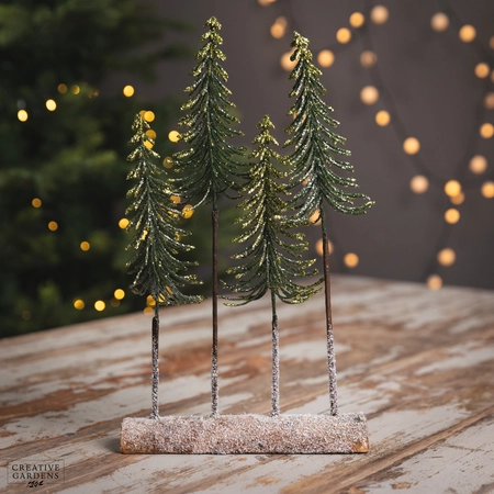 Green Slim Trees on Log - image 1