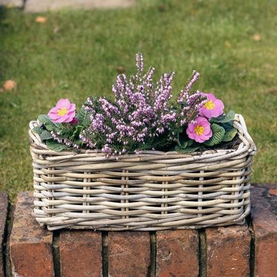 Grey Willow Small Window Box Planter ‘Pinks & Purples' - image 3