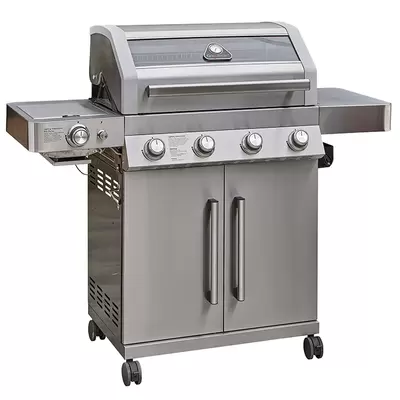 Grillstream Gourmet 4 Burner Hybrid Barbecue - Stainless Steel - image 1