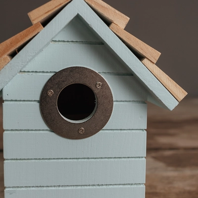 Henry Bell Beach Hut Nest Box - Pale Blue - image 5