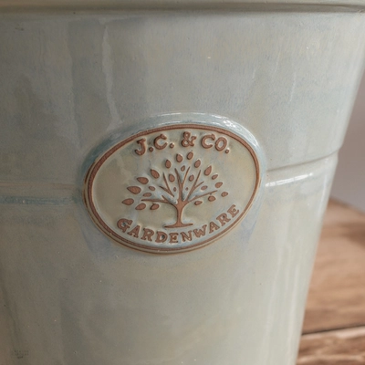 JC & Co Antique Grey Cone Glazed Pot 26cm - image 2