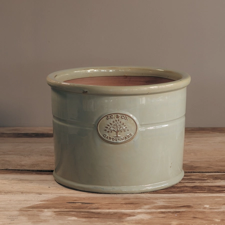JC & Co Antique Grey Cylinder Glazed Pot 45cm - image 1