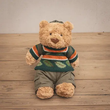 Jelly Cat Bartholomew Bear Hiking Outfit