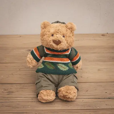 Jelly Cat Bartholomew Bear Hiking Outfit