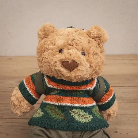 Jelly Cat Bartholomew Bear Hiking Outfit
