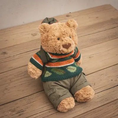 Jelly Cat Bartholomew Bear Hiking Outfit