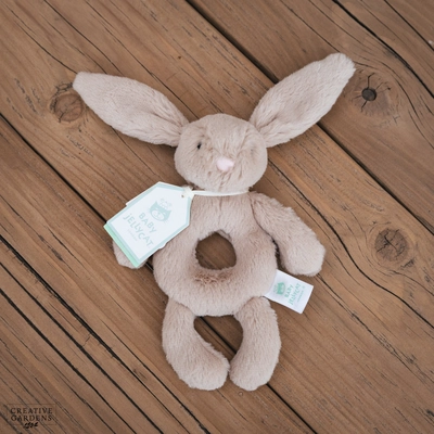 Jelly Cat Bashful Beige Bunny Ring Rattle