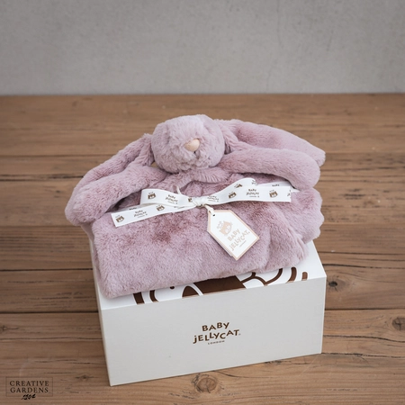Jelly Cat Bashful Luxe Bunny Rosa Blankie - image 1
