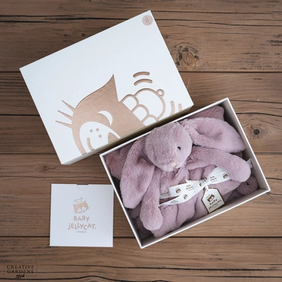 Jelly Cat Bashful Luxe Bunny Rosa Blankie - image 2