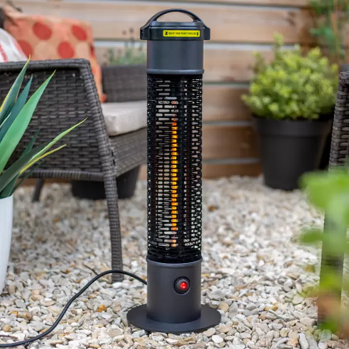 La Hacienda Tauri Portable Tower Electric Patio Heater Black