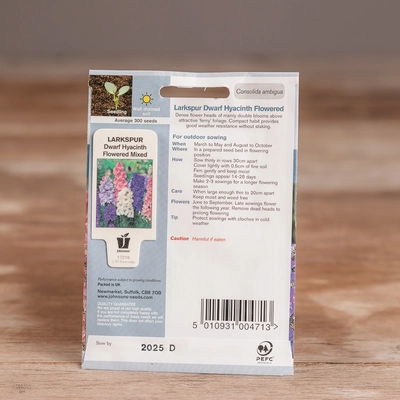 Larkspur Dwarf Hyacinth Flowered Mix - image 2