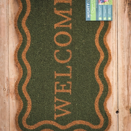 Latex Backed Olive Welcome Coir Mat - 75cm x 45cm - image 2