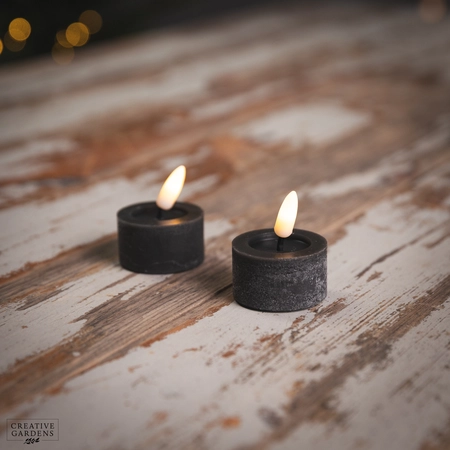LED Black Tealight 2pk  - Black - image 1