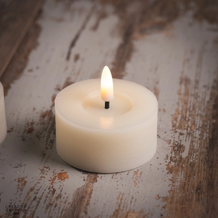 LED Black Tealight 2pk  - Cream - image 2