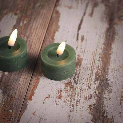 LED Black Tealight 2pk  - Green - image 2