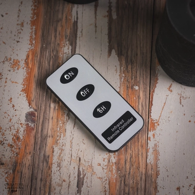 LED Black Wax Candle Set of 3 with remote -Warm White - image 3