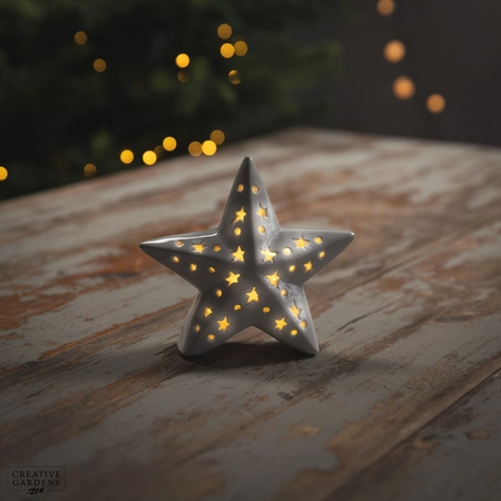 LED Ceramic White Star 15cm - image 2