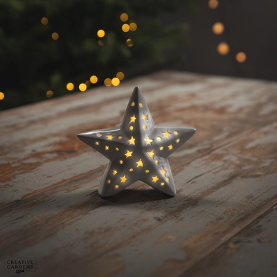 LED Ceramic White Star 15cm - image 2