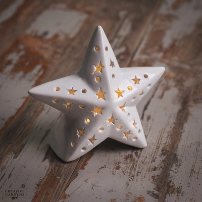 LED Ceramic White Star 15cm - image 3