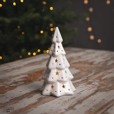 LED Ceramic White Tree 22cm - image 1
