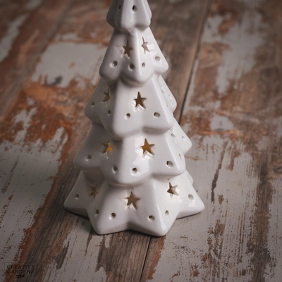 LED Ceramic White Tree 22cm - image 3