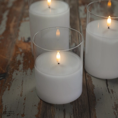 LED Glass Candle Trio - image 3