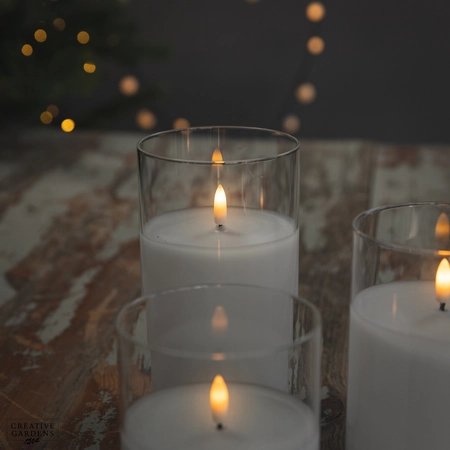 LED Glass Candle Trio - image 4