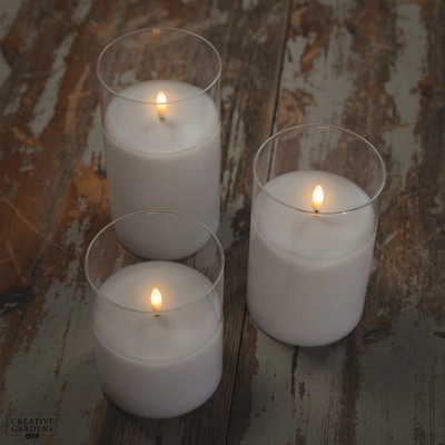 LED Glass Candle Trio - image 6