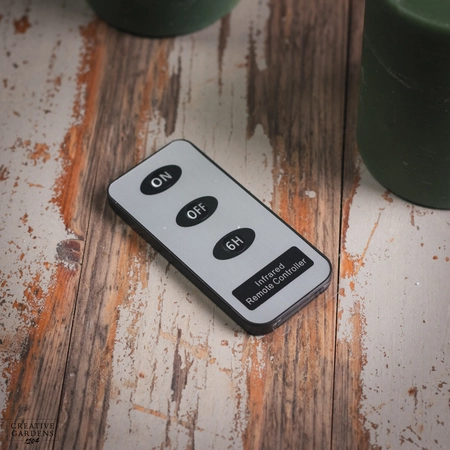 LED Green Wax Candle Set of 3 with remote -Warm White - image 3