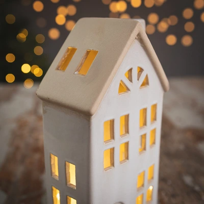 LED Porcelain House 20cm - White - image 2