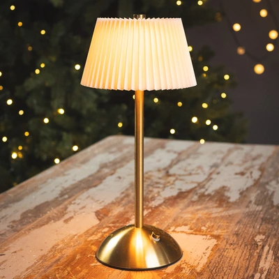 LED Rechargebale Table Lamp  - Cream & Gold