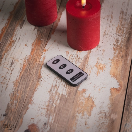 LED Red Wax Candle Set of 3 with remote - image 2