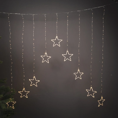 LED Star Wire Curtain - Warm White