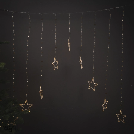LED Star Wire Curtain - Warm White - image 2