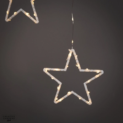 LED Star Wire Curtain - Warm White - image 4