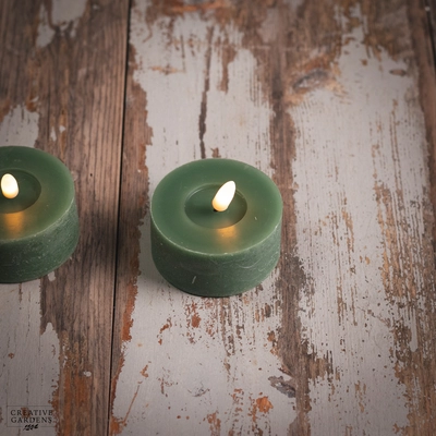 LED Tealight 6cm 2pk  - Green - image 2