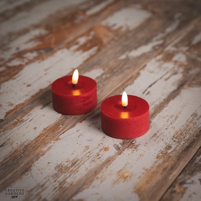 LED Tealight 6cm 2pk  - Red