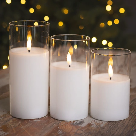 LED Trio Glass Candle Lights - image 1